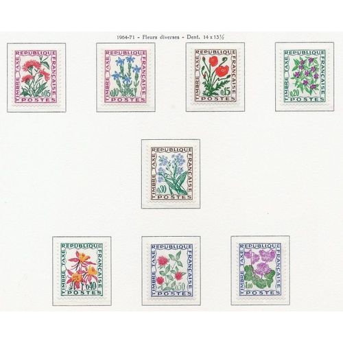 Timbres Taxe France Yvert N° 95 À 102 (Années 1964-71). Fleurs. Neuf Sc** (Mnh)