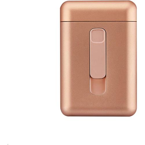 Gold -étui à Cigarettes avec Briquet Rechargeable USB, 20 Cigarettes épaisses, Compressives Et Résistantes à L'humidité, Peut Changer Le Fil De Tungstène,d'or