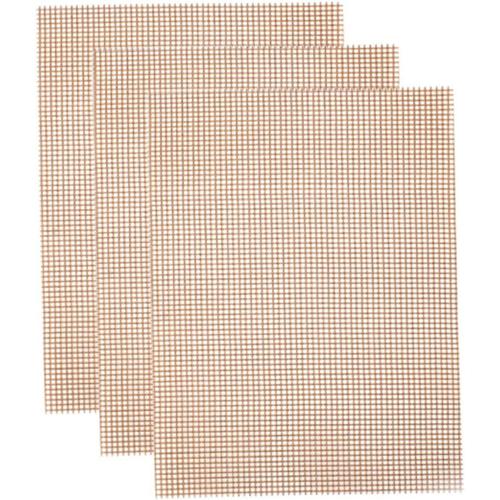 Beige Beige 5 Pièces tapis en PTFE eco Respectueux de l'environnement tapis de grille de barbecue tapis antiadhésif tapis cuisson barbecue