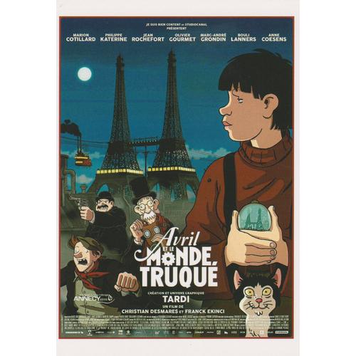 Carte Postale Tardi Jacques Affiche Film Avril Et Le Monde Truqué 2015