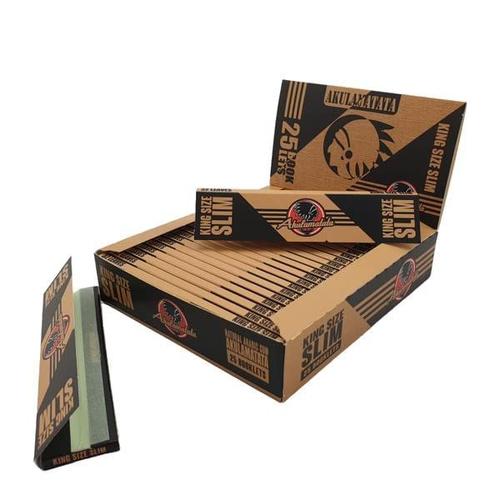 Black King Size Slim Feuilles à Rouler (Longueur 108 mm) 75 Paquets (3 Boîtes x 25 Paquets + 1 Filtre GRATUIT)