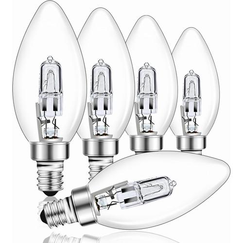 Ampoule Halogène E14 42w Dimmable, Transparente C35 Ampoule Bougie Halogène Blanc Chaud 2700k Ampoule À Vis E14 Pour Lustres,