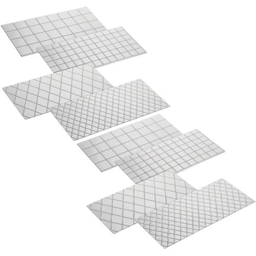 Blanc Blanc 8 Pièces Moule De Cuisson Tapis De Texture Fondante Outils Brique Tapis D'impression Fondant Moules à Empreintes Fondantes