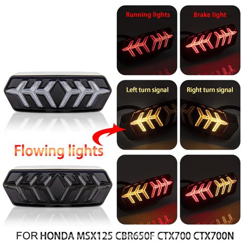 Feu Arrière Led Universel Pour Motos, Pour Honda Msx125 Cbr650f Ctx700 Ctx700n Yg-125