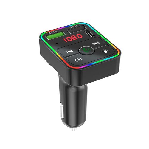 Transmetteur Fm Bluetooth Cochon Inconnu Pour Voiture, Écran Lcd, Détection De Tension, Touriste, Chargeur Usb, Appel Mains Libres, Lecteur Mp3 Avec Lumière De Document