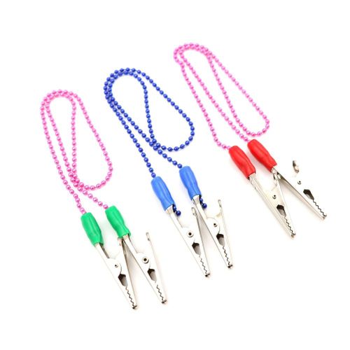1X pinces à bavoir dentaire chaîne Flexible porte-serviettes bébé Silicone Patient pince Crocodile fournitures de blanchiment des dents équipement dentaire