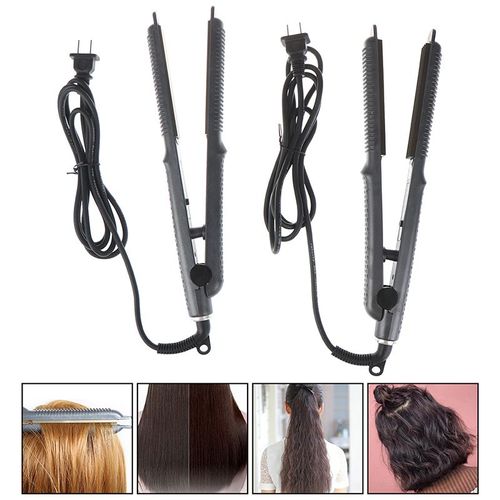 Température Ajuster Les Cheveux Fer Plat Électronique Fers À Défriser Les Cheveux Ondulées Ondulées Ondulées Fer À Lisser Vapeur En Céramique