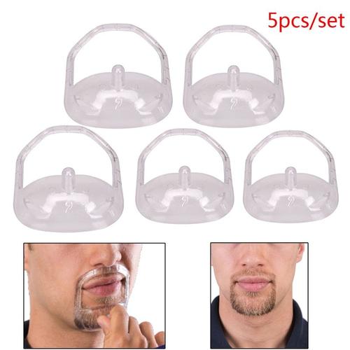 5 Pièces/Ensemble Soins Du Visage Modélisation Outil Mode Barbiche Façonnage Modèle Barbe Rasage Barbe Style Outils Pour Hommes Cadeau Accessoires