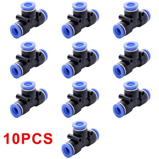 10 pcs 6mm Raccord De Tuyau Té Raccords Union 3 Voies T T type PVC ...