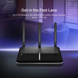 TP-Link Archer VR2100 - Routeur sans fil - modem ADSL commutateur 4 ports - 1GbE - ports WAN : 2 - Wi-Fi 5 - Bi-bande