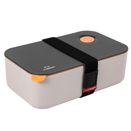 Boîte À Lunch Avec 2 Compartiments, Boîte À Bento Gratuite, Boîte Alimentaire Hermétique, Passe Au Lave-Vaisselle (Orange), 1000ml