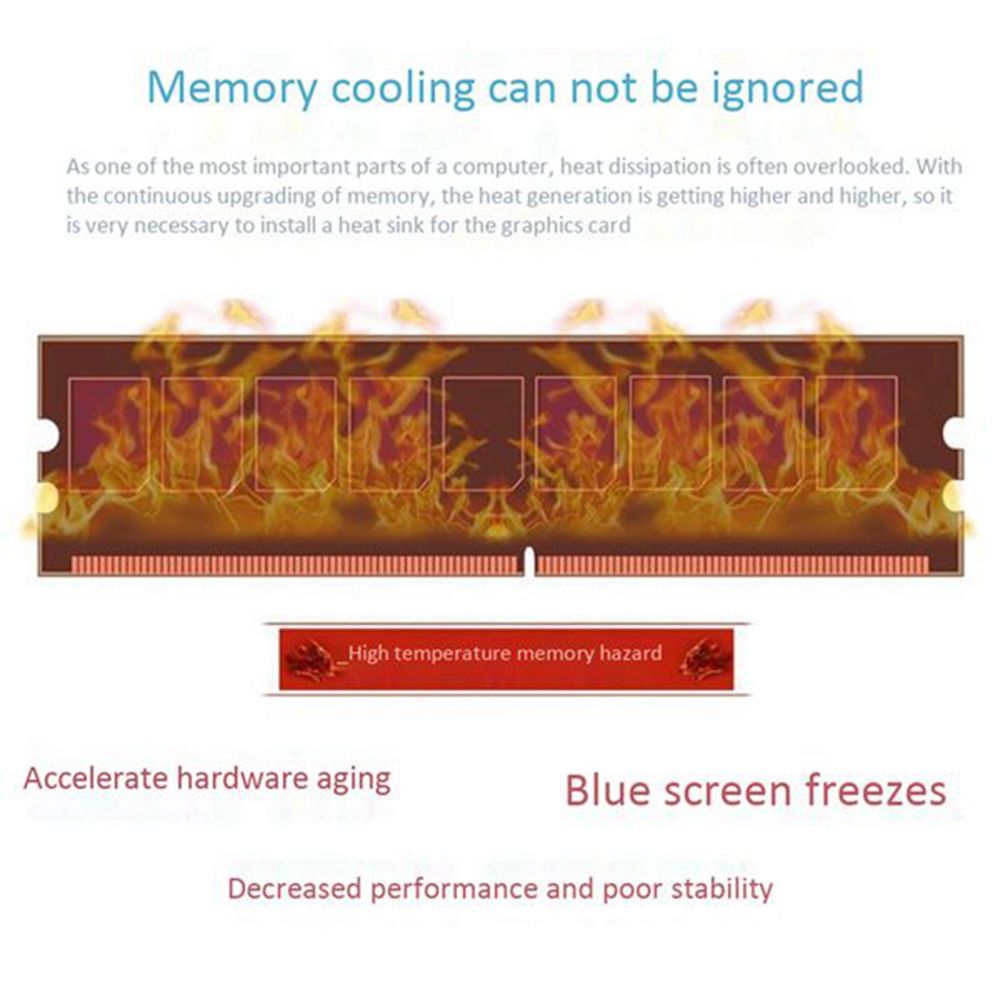 Dissipateur thermique en cuivre pur pour mmoire RAM, refroi... - 3