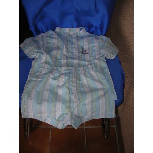 Ensemble Chemise + Short Okaïdi 2 Ans