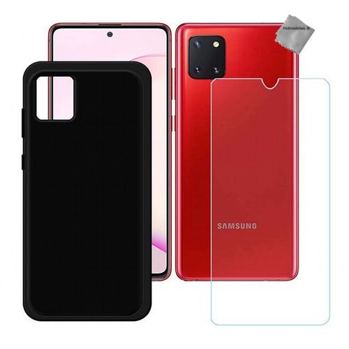 Housse Etui Coque Pochette Silicone Gel Fine Pour Samsung Galaxy Note 10 Lite + Film Ecran - Noir