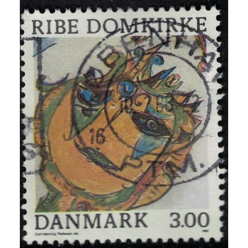 Danemark 1987 Oblitéré Used Fresque Cathédrale De Ribe Domkirke Su
