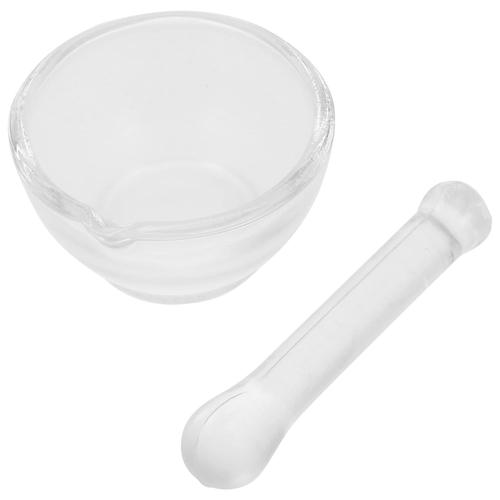 Transparent Ensemble De Verres Et Pilons De Laboratoire Et Pilons Broyeur Manuel À Main Bol De Broyage Des Aliments Laboratoire Scientifique Outil De Broyeur De Cuisine -Ail