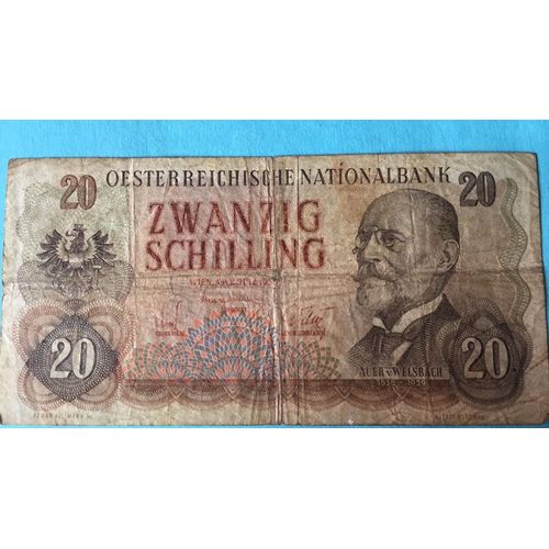 Billet Autriche 20 Schilling - 1956