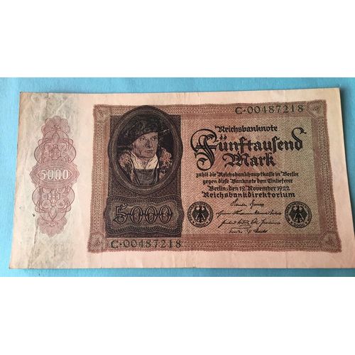 Billet Allemagne 5000 Mark - 1922