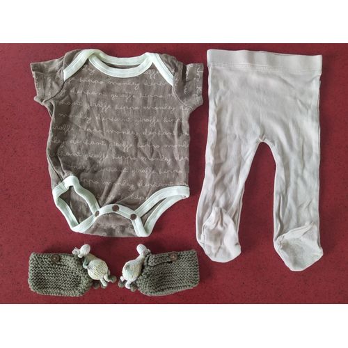 Body, Caleçon Et Chaussons Hochet 3 Mois