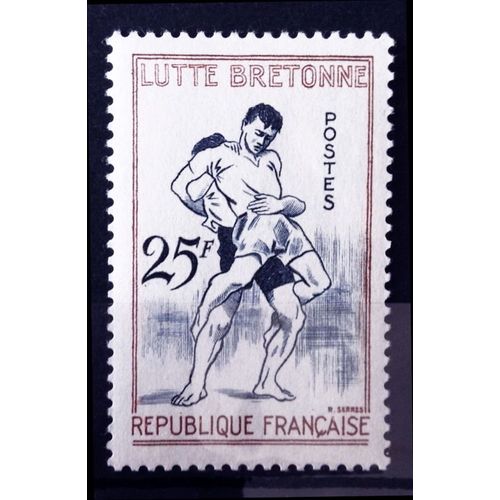 Sports 1958 - Lutte Bretonne 25f (Impeccable N° 1164) Neuf** Luxe (= Sans Trace De Charnière) - Cote 4,15 - France Année 1958 - N11646