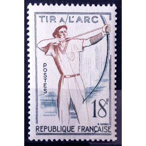 Sports 1958 - Tir Arc 18f (Impeccable N° 1163) Neuf** Luxe (= Sans Trace De Charnière) - Cote 3,00 - France Année 1958 - N11645