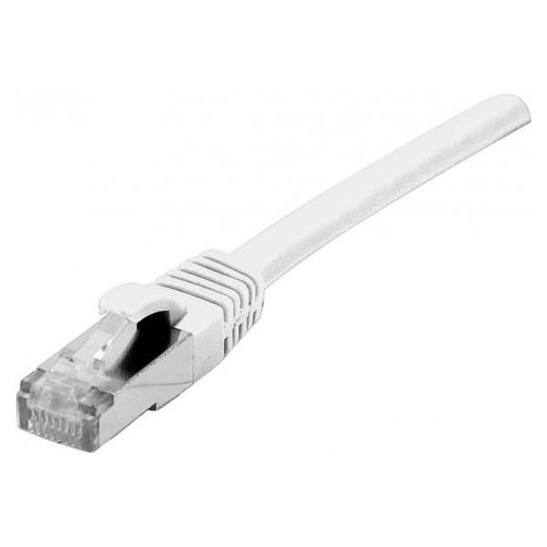 deXlan - Cordon de raccordement - RJ-45 (M) pour RJ-45 (M) - 20 m - SFTP - CAT 6a - sans halogène, moulé, sans crochet - blanc