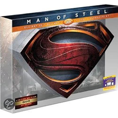 Blu-Ray - Man Of Steel (Dvd+Blu-Ray+3d Blu-Ray) (Tin Box Limited Edition) (1 Blu-Ray)