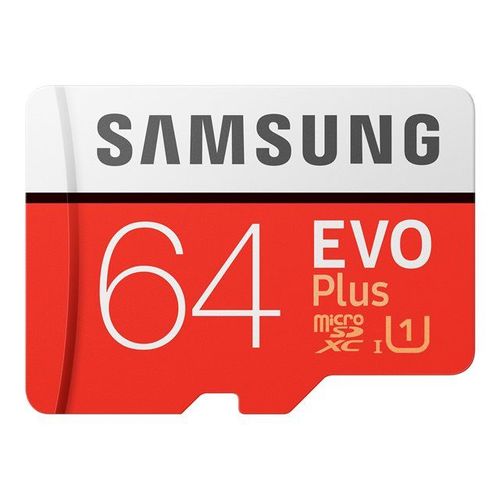 Samsung EVO Plus MB-MC64HA - Carte mémoire flash (adaptateur microSDXC vers SD inclus(e)) - 64 Go - UHS-I U3 / Class10 - microSDXC UHS-I