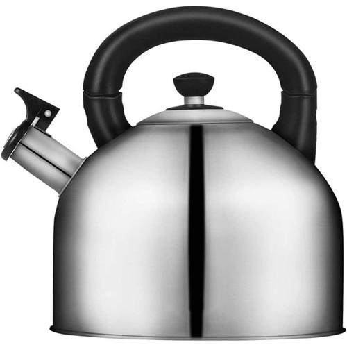 Bouilloire À Eau Sifflante, Théière Pour Cuisinière À Gaz, Bouilloire Avec Poignée Pliable, Bouilloire Sifflante Avec Capuchon À Pression, Bouilloire À Thé En Acier Inoxydable 304 Pour Cuisinièr