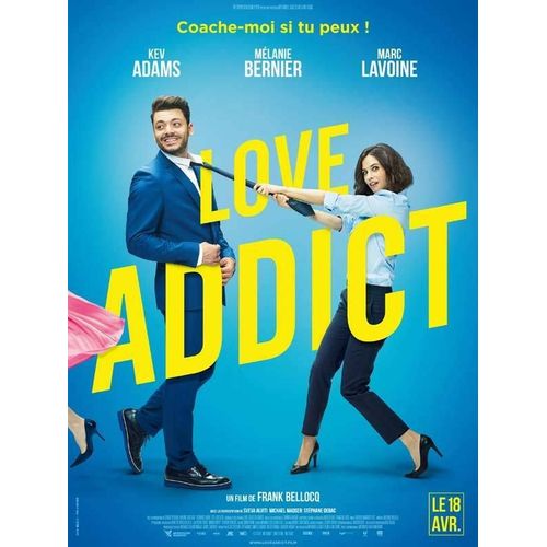 Love Addict - Véritable Affiche De Cinéma Pliée - Format 120x160 Cm - De Frank Bellocq Avec Kev Adams, Mélanie Bernier, Marc Lavoine - 2018