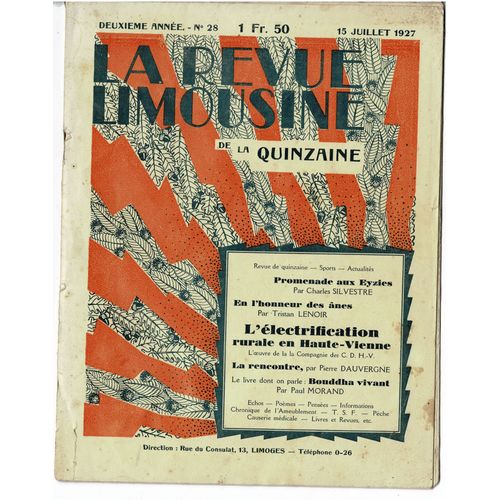 Lot 10 Revues Limousine 1927 Et 1928 / N°27/ 28/30 (1927) N° 40/44/45/46/48/49/53 (1928)
