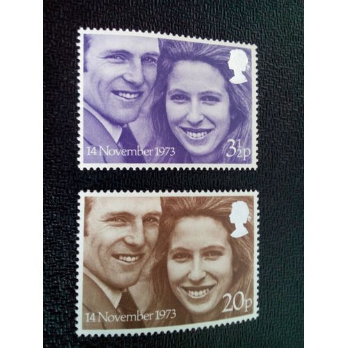Timbre Angleterre Yt 700 - 701 Séries: Mariages Royaux 1969 ( 80604 )