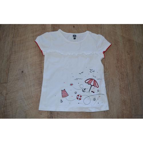 T-Shirt Fille Terre De Marins 7 Ans Mc