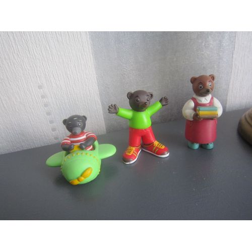 Lot De 3 Figurines De Petit Ours Brun