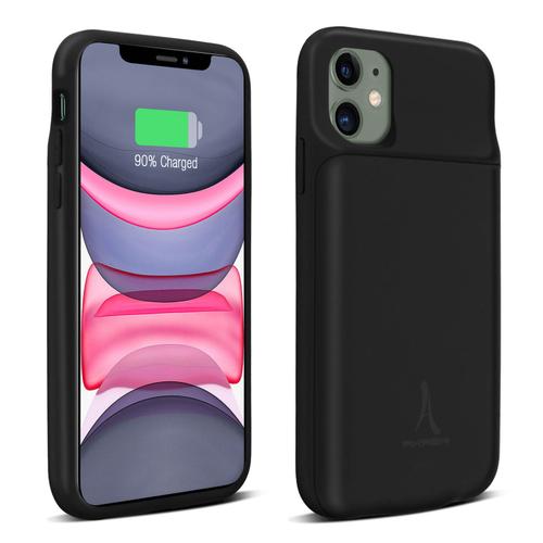 Coque Iphone 11 Protection Rigide 2 En 1 Batterie 4500mah Akashi Noir