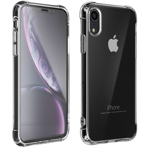 Protection Iphone Xr Coque Souple Antichoc Et Film Verre Trempé 9h Transparent