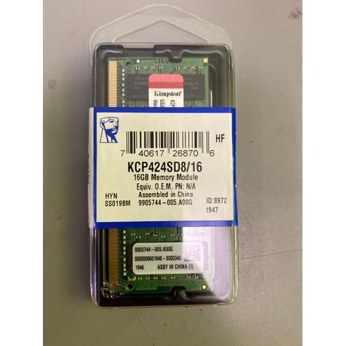 Kingston - DDR4 - module - 16 Go - SO DIMM 260 broches - 2400 MHz / PC4-19200 - 1.2 V - mémoire sans tampon - non ECC