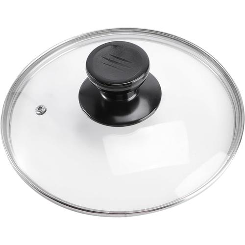 Transparent 1pc Couvercle En Verre Couvercle Rond Cache-Pot En Verre Cache-Pot De Remplacement Couvercle Anti-Éclaboussures D'huile Couvercle De Pot Universel Gadget De Cuisine Cache-Pot