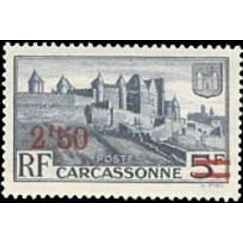 Remparts De Carcassonne Avec Surcharge Année 1940 N° 490 Yvert Et Tellier Luxe