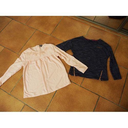 Lot 2 Tshirts Hiver Fille 6 Ans Kiabi Comme Neufs
