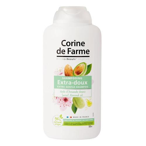 Corine De Farme - Shampooing Extra-Doux - Huile D'amande Douce - 100% Fabriqué En France - 500ml 