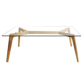 Verane - Table Basse Rectangulaire Plateau Verre