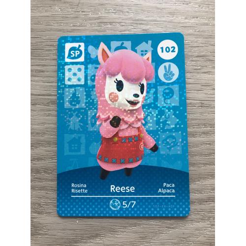 Carte Amiibo Rare Animal Crossing (Happy Home Designer & Welcome Amiibo) Série 2 N°102 : Risette