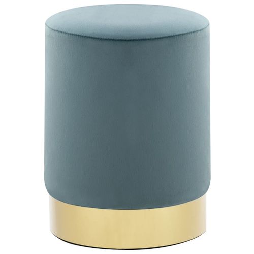 Vidaxl Tabouret Bleu Clair Et Doré Velours