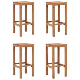 Tabourets De Bar 4 Pcs Bois De Teck Solide