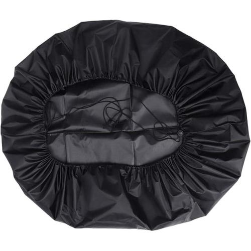 Noir Housse de protection pour barbecue d'extérieur - Imperméable - En polyester durable - Noir (111,8 cm de diamètre)