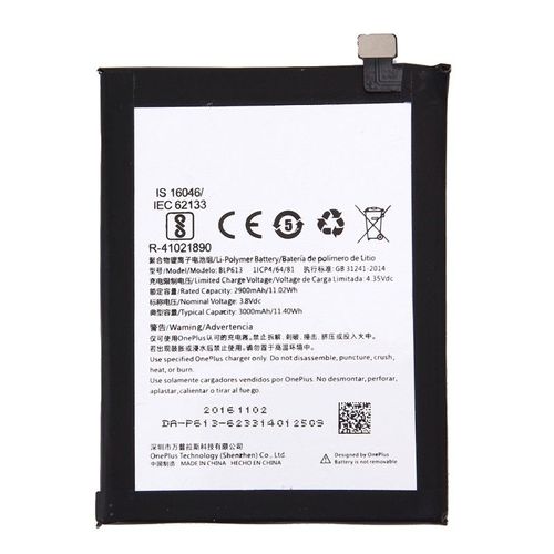 Pièce Détachée Pour Oneplus 3 Version A3000 Batterie Li-Polymère Rechargeable 2900mah
