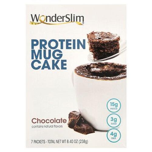 Wonderslim Cake Aux Protéines, Chocolat, 7 Sachets, 34 G Pièce
