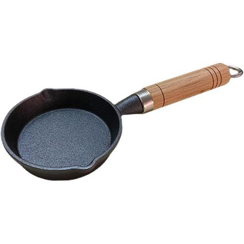 Noir2 1 Pc D'huile Mini-Crêpe Poêle Domestique Poêle À Frire Antiadhésive Batterie De Cuisine Poêle À Crêpes Casserole Ménage Petite Marmite En Fer Tôle À Muffins Wok