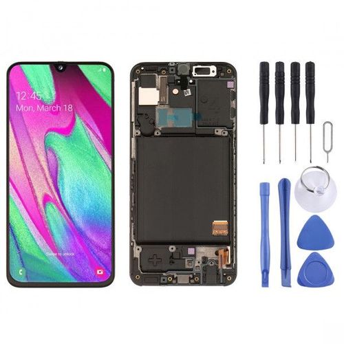 Ecran Lcd Et Numériseur Assemblage Complet Avec Cadre Pour Galaxy A40 Sm-A405f Noir